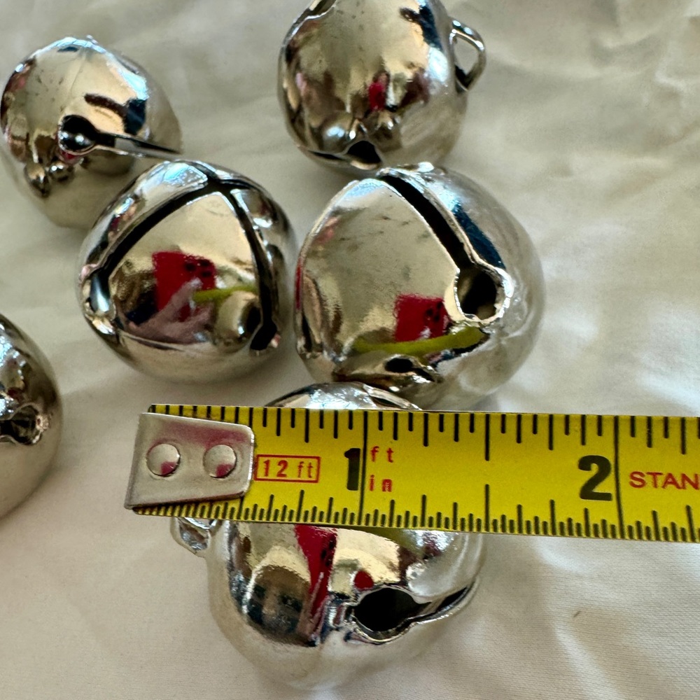 7 XL round sleigh bells (bundle of seven, or sold separately)